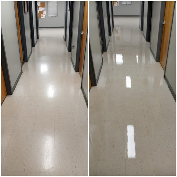 Before & After Floor Stripping & Waxing in Conyers, GA (1)